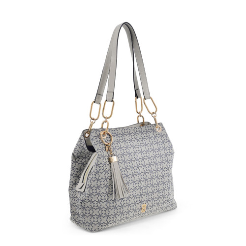 TC Monogram Tote Material - Indigo