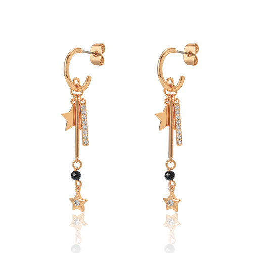 TC Star Drop Earrings Gold