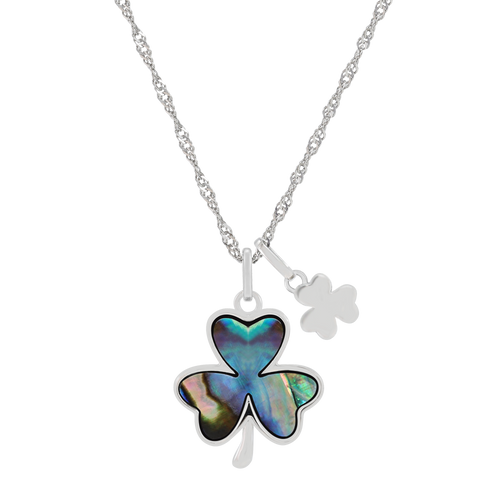 Trinity - Shell Shamrock Pendant Silver