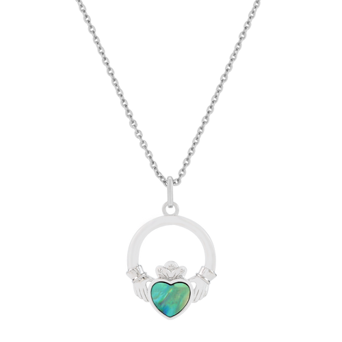 Trinity - Shell Claddagh Pendant Silver