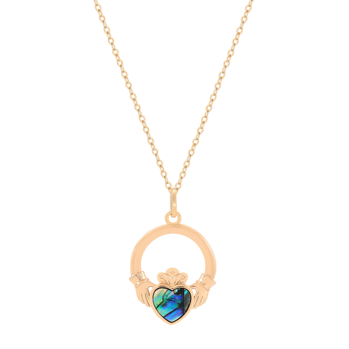 Trinity - Shell Claddagh Pendant Gold