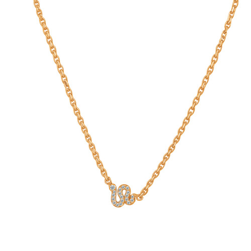 TC Snake Necklace Pave Set Snake Gold