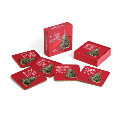 NEW Merry Little Christmas Set of 6 Coasters