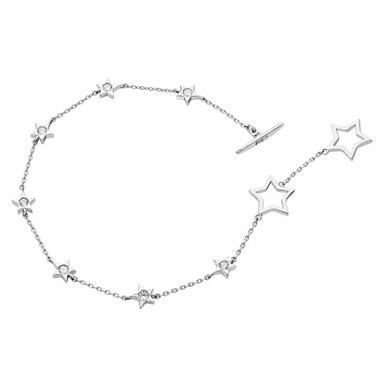 Stars Silver Bolo Chain Bracelet