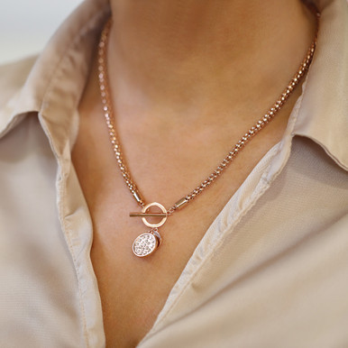 Romi Rose Gold Popcorn Chain Necklace