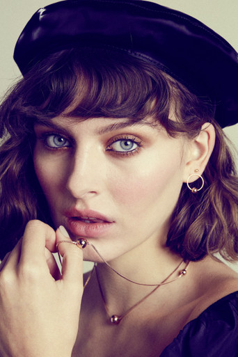 Romi Rose Gold Bead Earrings - Berry