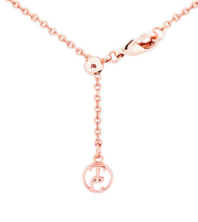 HEART PENDANT PINK CZ - ROSE GOLD