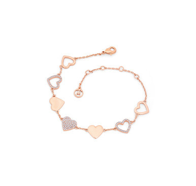 HEART BRACELET, HEART ICONS - ROSE GOLD