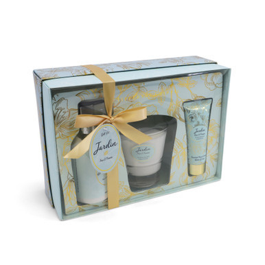 Jardin Pear & Freesia Candle & Handcream Tube & Pump Set