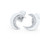 STERLING SILVER HALF MOON STUD EARRINGS