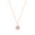 CIRCLE PAVE ROSE GOLD PENDANT