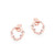 TC CIRCLE INSET WITH CRYSTAL EARRINGS RG