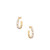 TC HOOP EARRINGS EMERALD CUT CRYSTALS GOLD