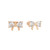 Tc Bow - Mini Stud Crystal Earrings Gold