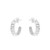 Tc Hoop Earrings Art Deco Silver