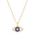 Gold Evil Eye Sapphire CZ Pendant necklace with pavé detail and sapphire-blue centre – jewellery product thumbnail on white background