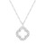 Silver Maureen O’Hara cutout flower pendant necklace with cubic zirconia surround on an adjustable chain.