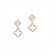 Tc Fleur Collection Cz & Mop Drop Earrings Gold