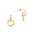 TC Love Knot - Three Circle Earrings Gold