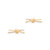 TC Love Knot - CZ Inset Earrings Gold