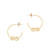 TC Love Knot - Mini Hoop Earrings Gold