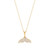 Tc Under The Sea - Pave Whale Tail Pendant Gold