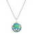 Trinity - Shell Claddagh Disc Pendant Silver