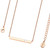 June - Rose Gold Bar Birthstone Pendant - Pearl