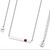 July - Silver Bar Birthstone Pendant - Ruby Crystal