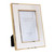 White Enamel Frame with Gold Edging 4 Inch x 6 Inch