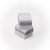 Silver Stud Earrings Sapphire Centre White Surround