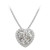 Silver Heart Pendant With Clear Stone