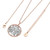 Silver Tol In Rose Gold CZ Circle Pendant