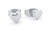 HEART STUD EARRINGS - SILVER 8MM