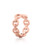 Romi Rose Gold Chain, Triple Plain & Beaded Cuff Earring Set