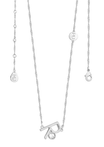 Crafted in sleek polished silver, each unique letter is adorned with a sparkling bezel set clear CZ adding a touch of glamour to these eye-catching pendants. Each letter is positioned at an angle creating a contemporary look. They are suspended from a beautiful shimmering Singapore chain and secure safely with a lobster claw clasp.