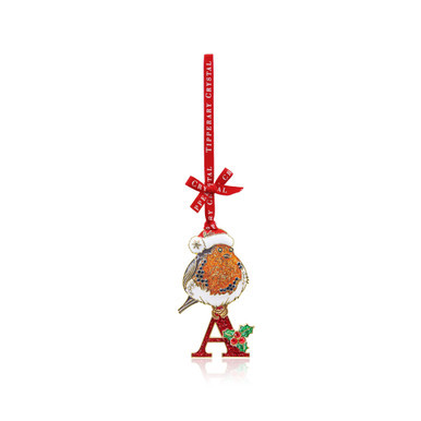 Alphabet Robin Christmas Decoration - A
