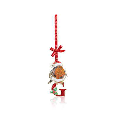 Alphabet Robin Christmas Decoration - G