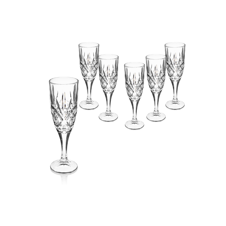 BELVEDERE SET SIX CHAMPAGNE FLUTE