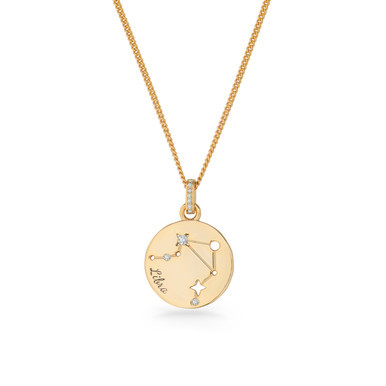Zodiac Gold Pendant - Libra