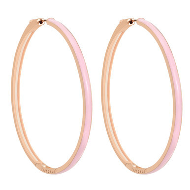 Tc Halo Sunset Big Hoop Earrings Rose Gold & Pink