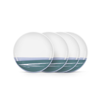 Paul Maloney Teal Set of 4 Side Plates