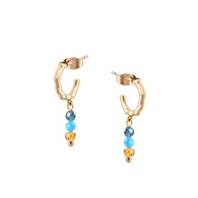 TC Bead - Mini Hoop Earrings Turquoise