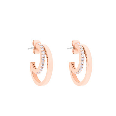 Tc Double C Earrings Rose Gold