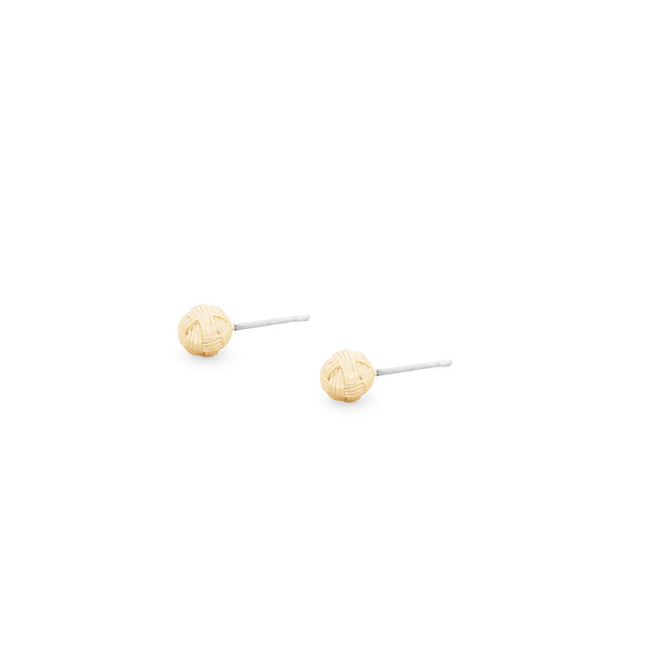 TC Love Knot - Stud Knot Ball Earrings Gold
