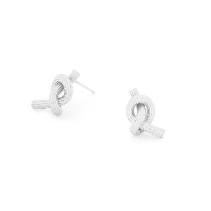 TC Love Knot - Knot Stud Earrings Silver