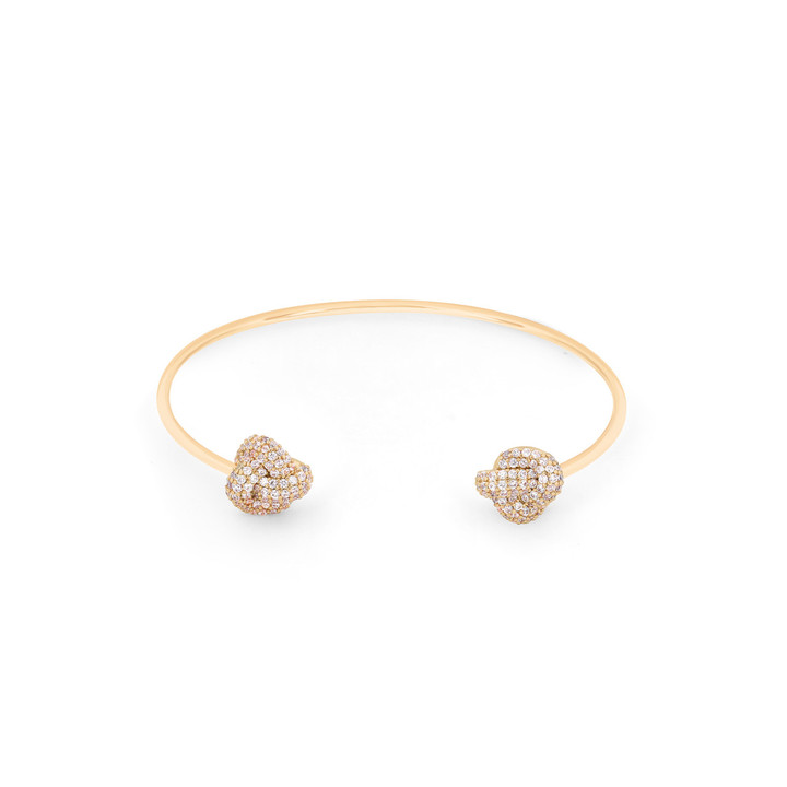 TC Love Knot - CZ Inset Bracelet Gold