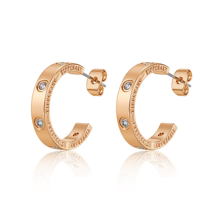TC Circle Cz Set Huggies Gold