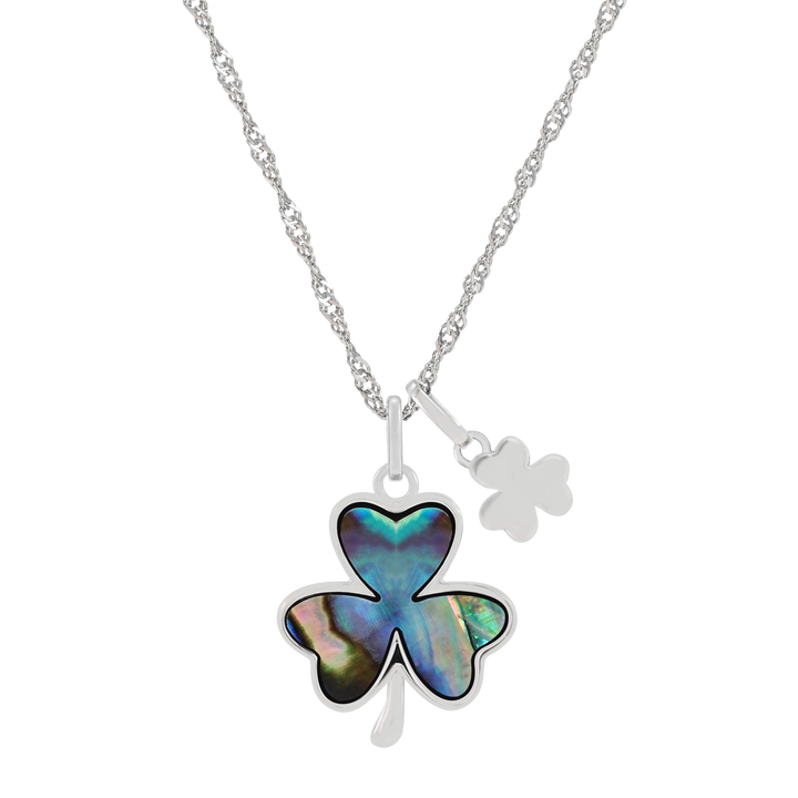 Trinity - Shell Shamrock Pendant Silver