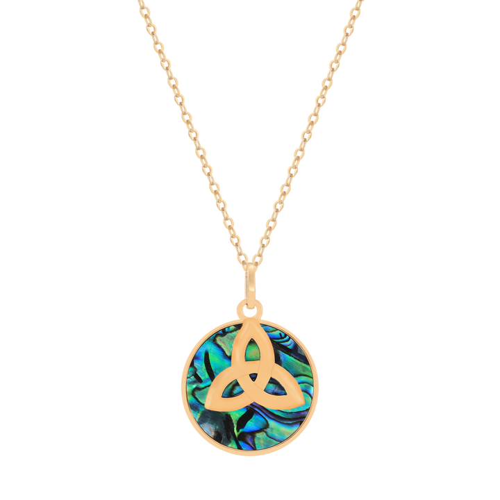 Trinity - Shell Trinity Knot Pendant Gold